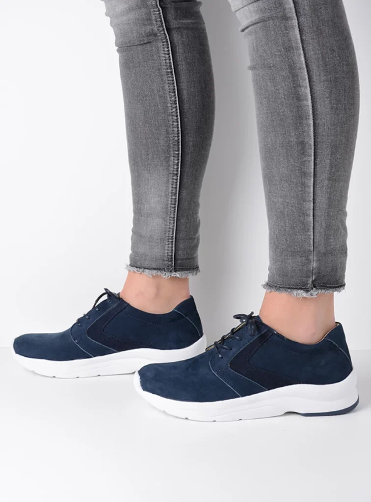 Wolky Sneakers 05895 Omaha HV 11820 Nubukleder denimblau