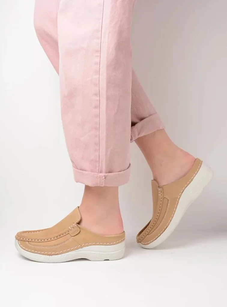 Wolky Clogs 06202 Roll Slide 11390 Nubukleder beige