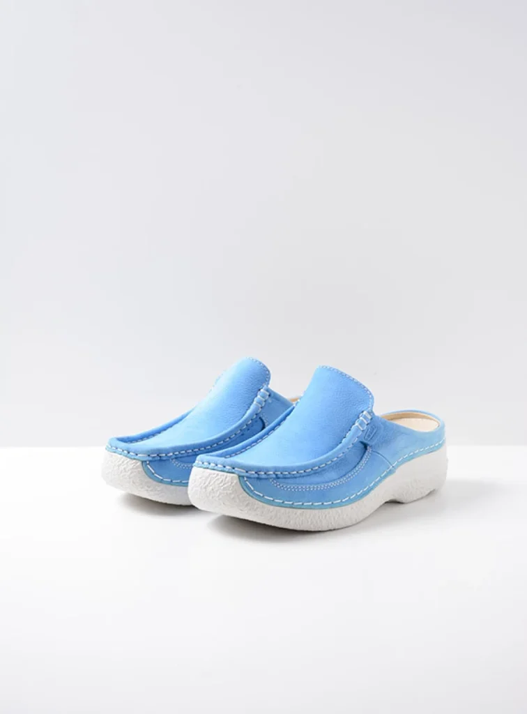 Wolky Clogs 06202 Roll Slide 11815 Nubukleder himmelblau