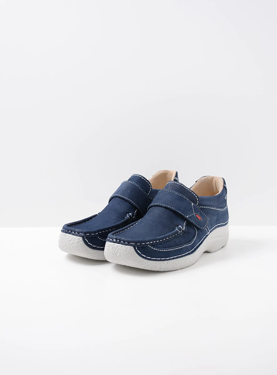 Wolky Riemenschuhe 06221 Roll Strap 11820 Nubukleder denimblau