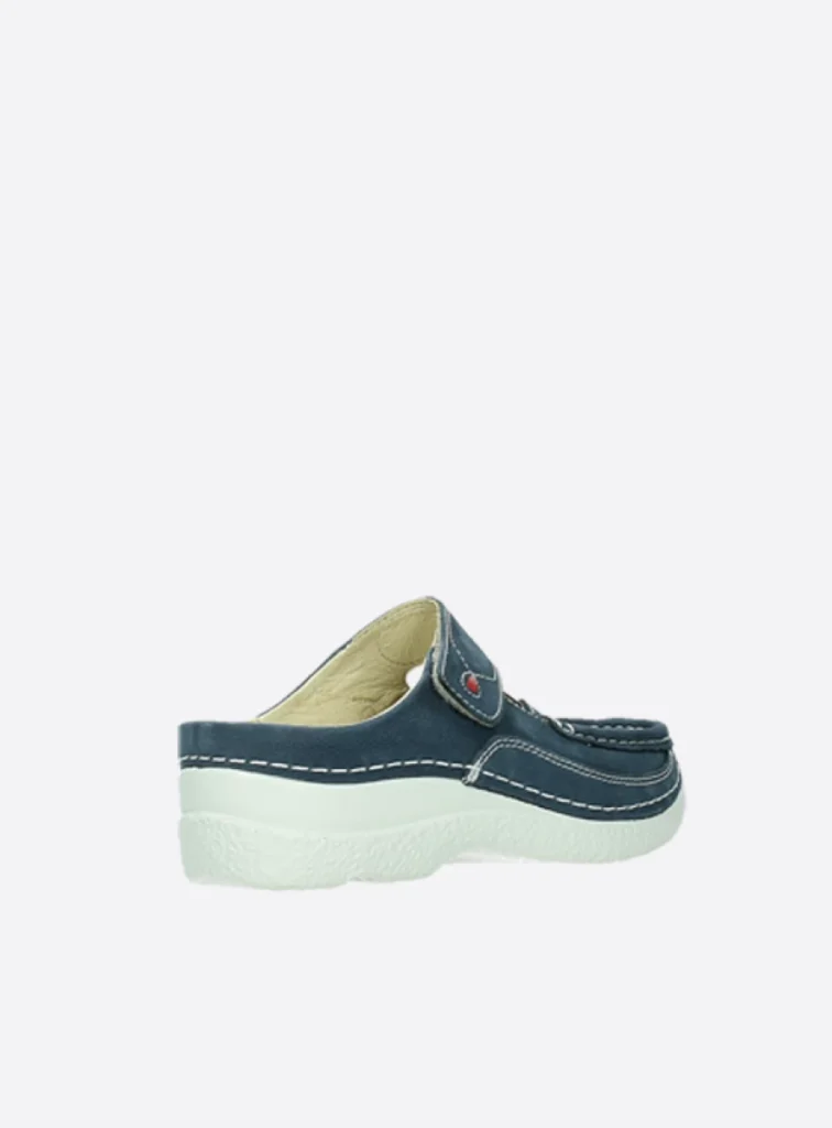 Wolky Clogs 06227 Roll Slipper 11820 denimblue nubuck