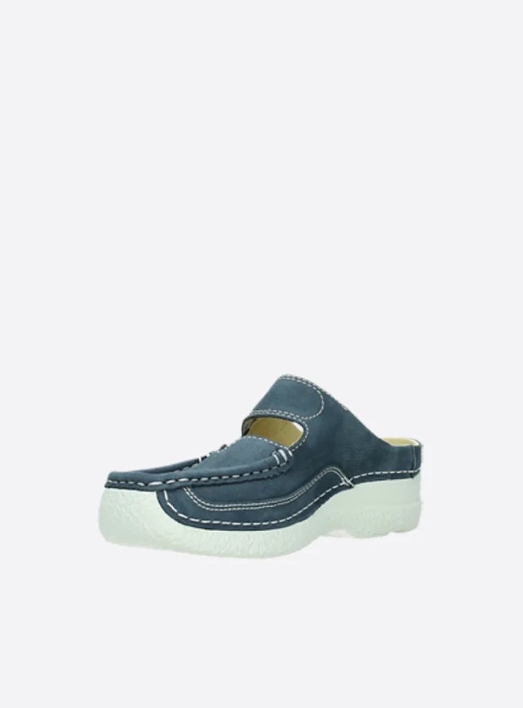 Wolky Clogs 06227 Roll Slipper 11820 denimblue nubuck