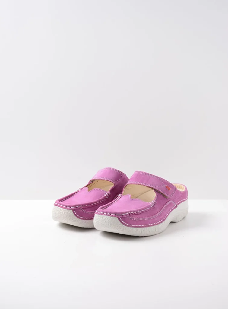 Wolky Clogs 06227 Roll Slipper 16660 Nubukleder fuchsia