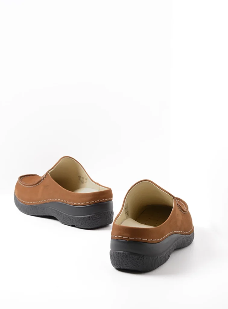 Wolky Clogs 06250 Seamy Slide 16430 Nubukleder cognac