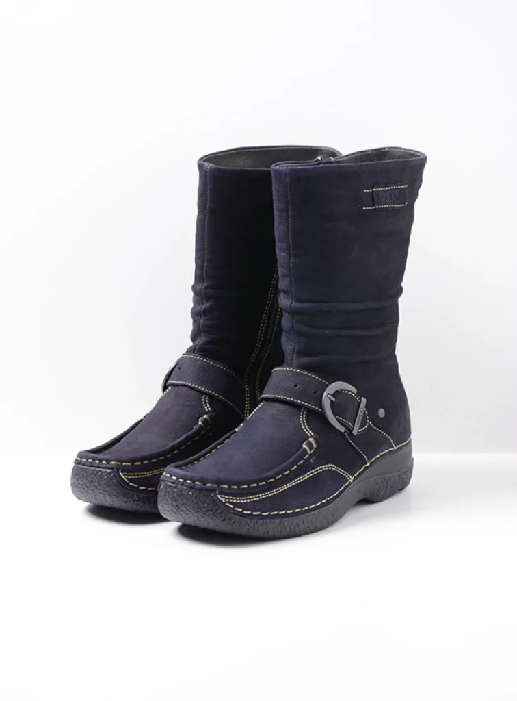 Wolky Stiefel 06267 Roll Jacky 11800 Nubukleder blau