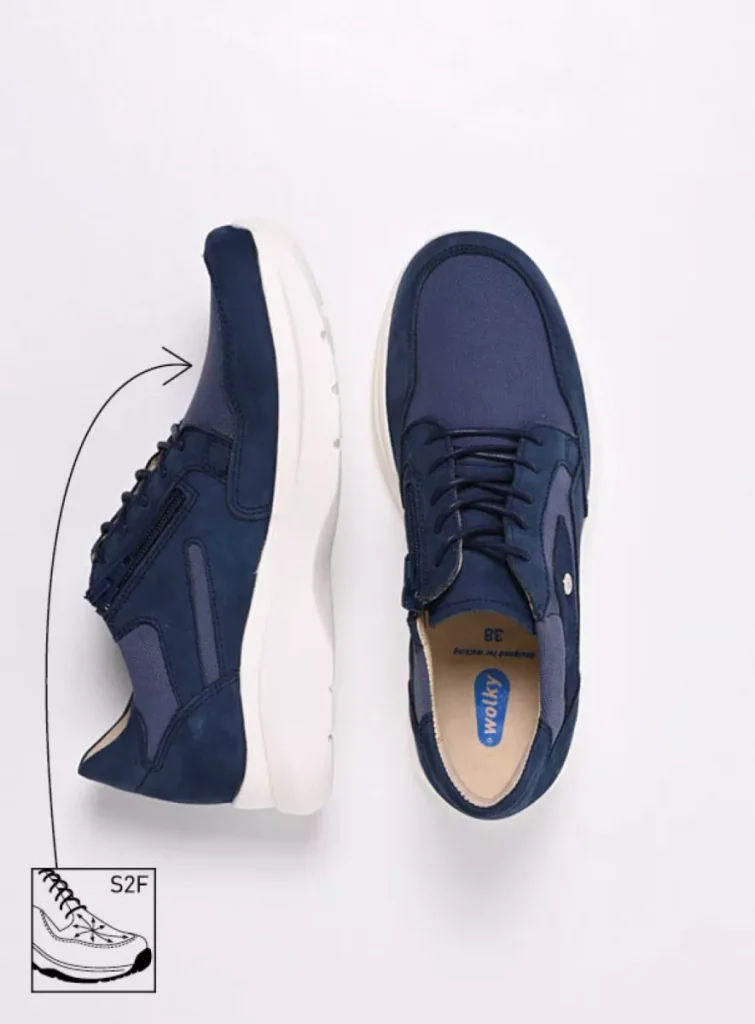 Wolky Sneakers 06400 Impact S2F 90820 Leder Kombi Stretch denim