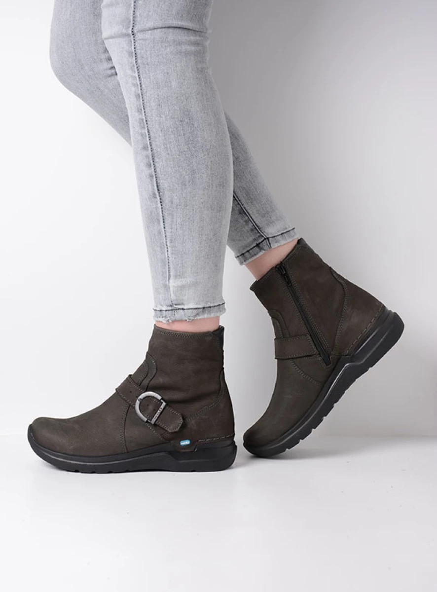 Wolky Ankle Boots 06611 Okay 11301 Nubuk olivschwarz